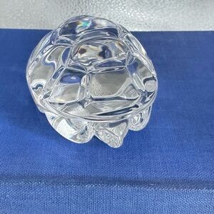 Steuben Hand Cooler Signed Glass Art Turtle Tortoise